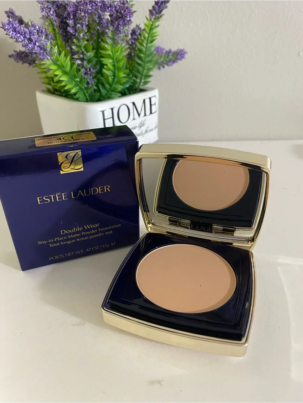 4C1 Outdoor Beige, Estee Lauder Double Wear Matte Powder Foundation, Full Size